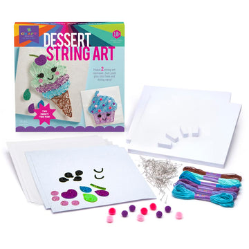 Craft-tastic - String Art Kit - Craft Kit Makes 2 Large String Art Canvases - Desserts Edition