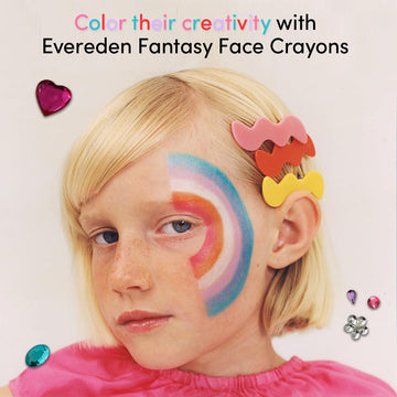 Evereden Kids Fantasy Face Crayon: Ice Queen - Non Toxic Kids Makeup & Multi-Purpose Face, Eye, & Lip Crayon - Creamy Clean Make