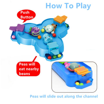 Jhesao Plants And Zombies Toys Action Figures 3-Player Pacman Interactive Press & Play Game Board Pvz Toys Set 1 2 Series Great