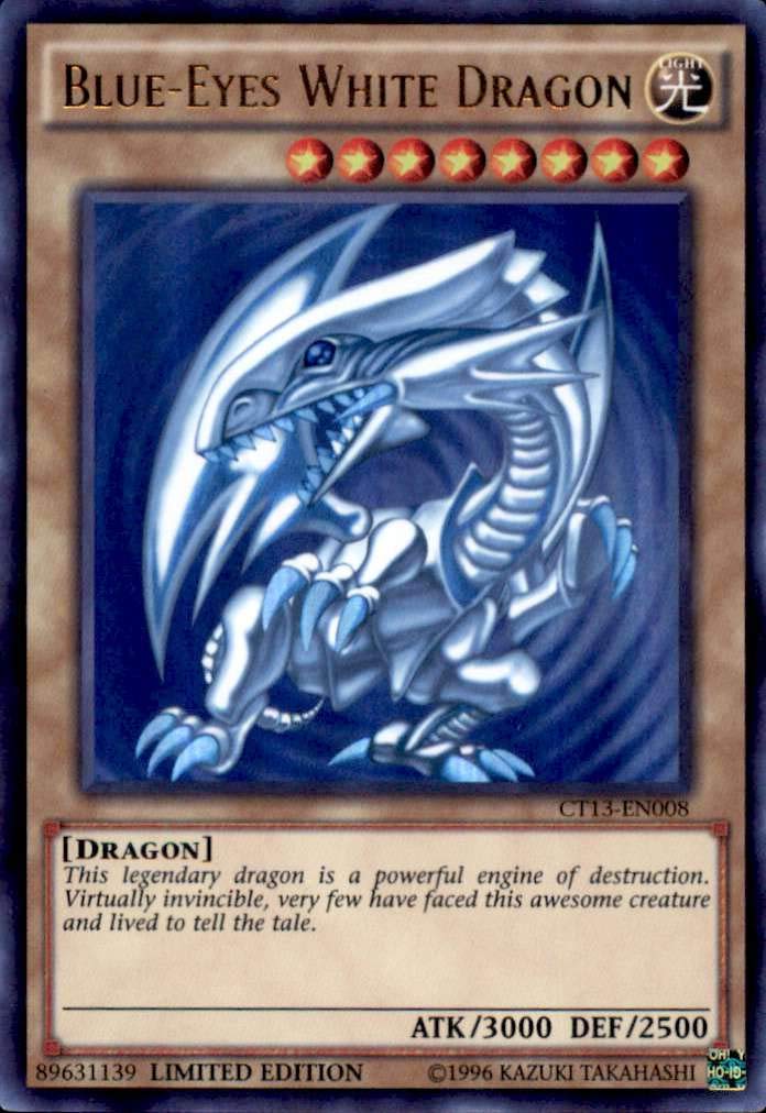 Konami YU-GI-OH! Blue-Eyes White Dragon CT13-EN008 Limited Edition Ultra Rare 2016 Mega-Tins