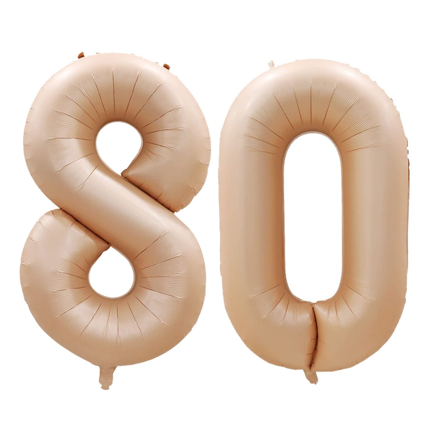 Goer Number 80 Balloons For 80Th Birthday Party Decorations,42 Inch Jumbo Foil Helium Balloons For 80Th Anniversary (Caramel)