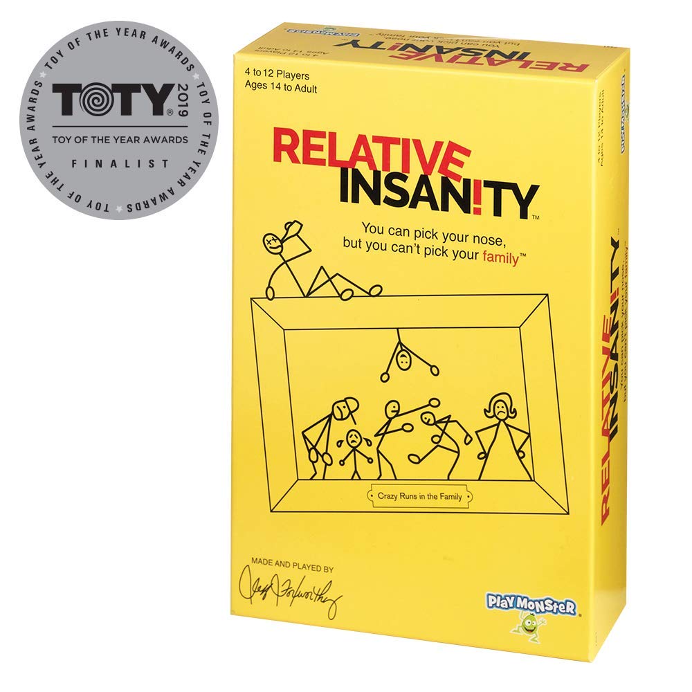 Relative Insanity, Card Games - Family Games Night, Kids Games, Laugh Till You Drop Card Games For Adults, Travel Games, Fun, Kid Games, Designed By Comedian Jeff Foxworthy, Multi-Player, Ages 14+
