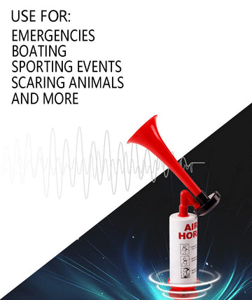 Handheld Pump Air Horn, Banhao Warning Cheering Horns Sports Events Loud Horn Loud Noise Maker Safety Horn For Boats Cars Party