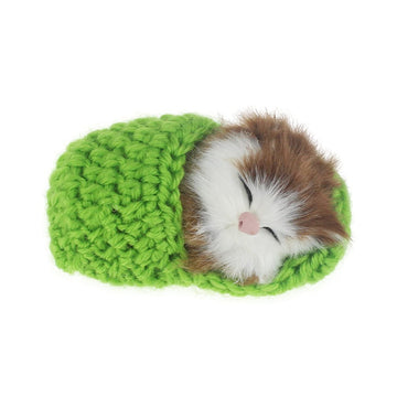 Coolayoung 7Pcs Sleeping Cat In Slipper Doll Toy, Mini Kitten In Shoe With Meows Sounds Decor Hand Toy Gift For Kids Boys Girls