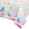 Wernnsai Unicorn Party Tablecloth - 1Pcs 108'' X 54'' Rainbow Table Cover Unicorn Party Decorations Disposable Unicorn Plastic Table Cloths For Girls Birthday Party Baby Shower Supplies