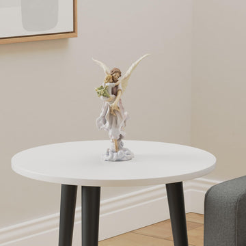 US 10.63 Inch The Guardian Angel Decorative Figurine, Pastel Color