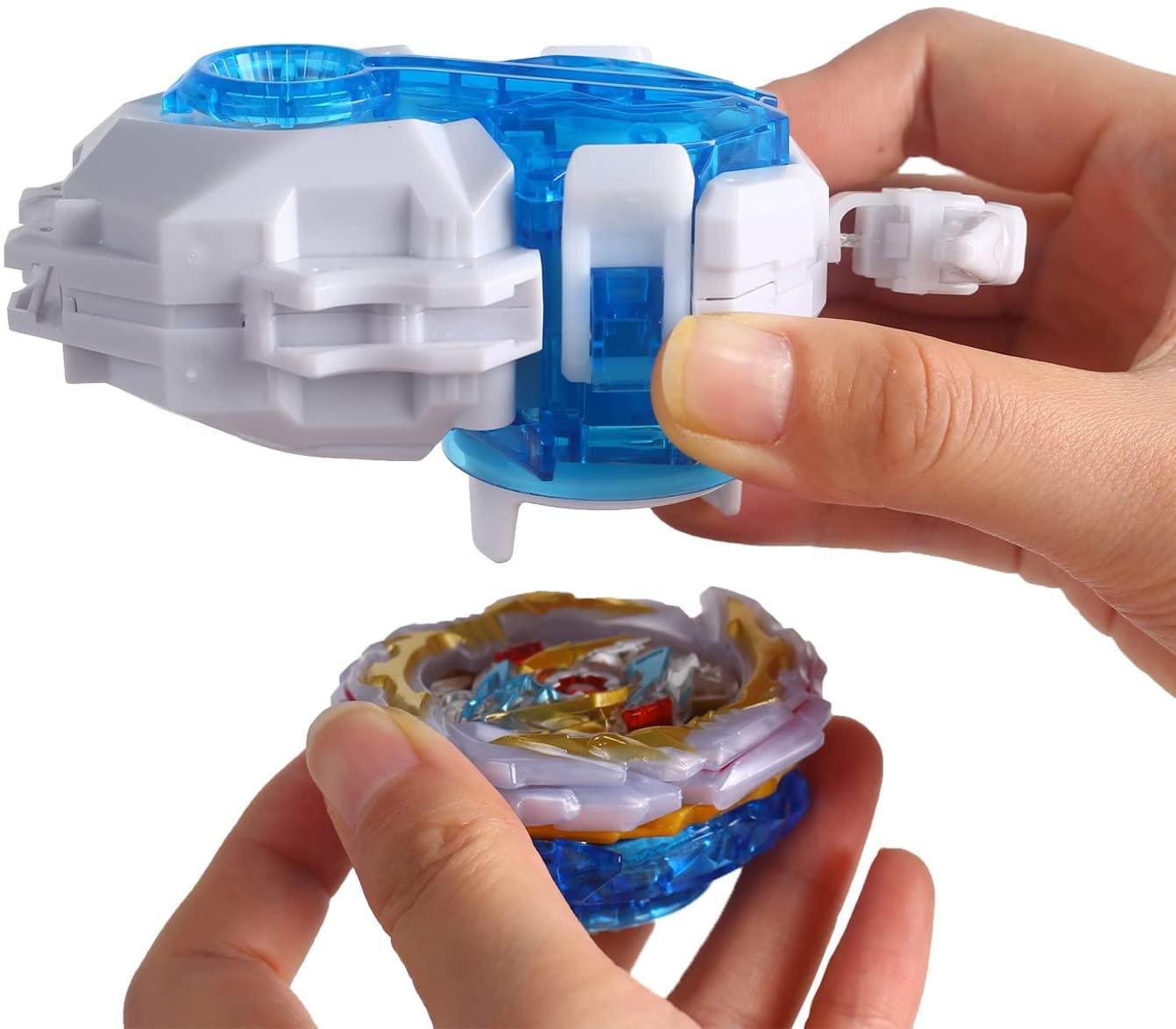 Anliv Art Battling Tops Burst Launcher B-184, L/R Two-Way, DB Layer System, Pull-Wire Launcher - Azure Color