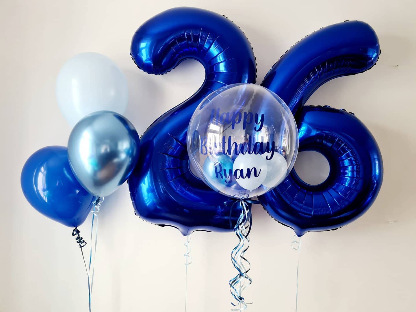 40 Inch Navy Blue 26 Number Balloons Giant Jumbo Huge 26 Or 62 Foil Mylar Helium Number Digital Balloons Dark Blue Birthday Myla