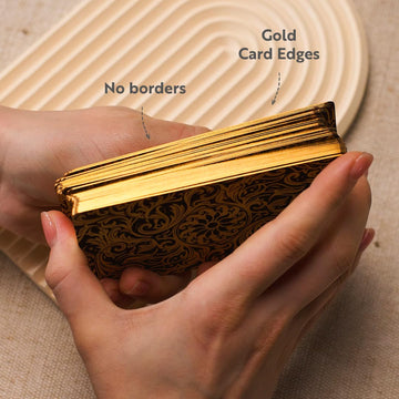 Crafterian Classic Tarot Set - 78 Gold-Edged Classic Cards With Guidebook - Perfect For Beginners - Sleek Light Deck & Comprehensive Manual - Authentic Tarot Experience.