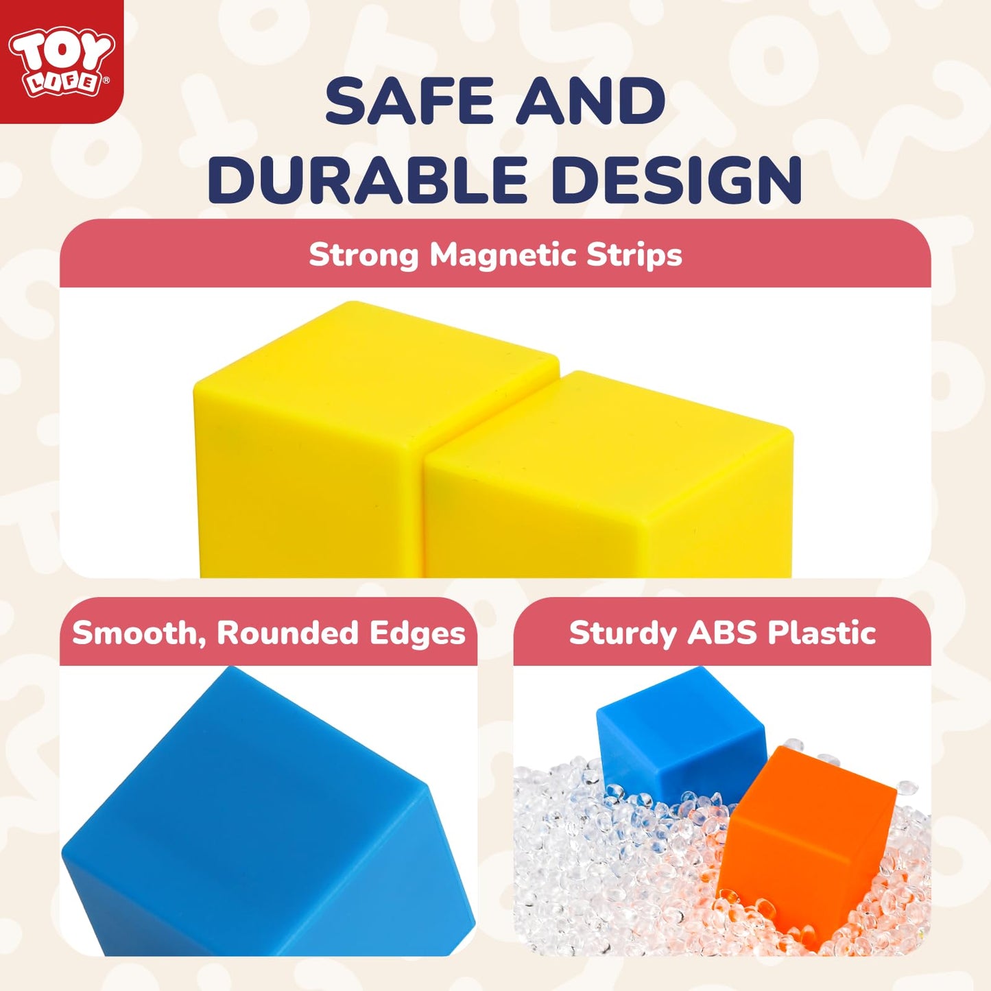 Toy Life 64 Pcs Magnetic Building Blocks For Toddlers Age 3-5 - Magnetic Blocks For Kids Ages 3-8 - Preschool Creative Stem Building Toys