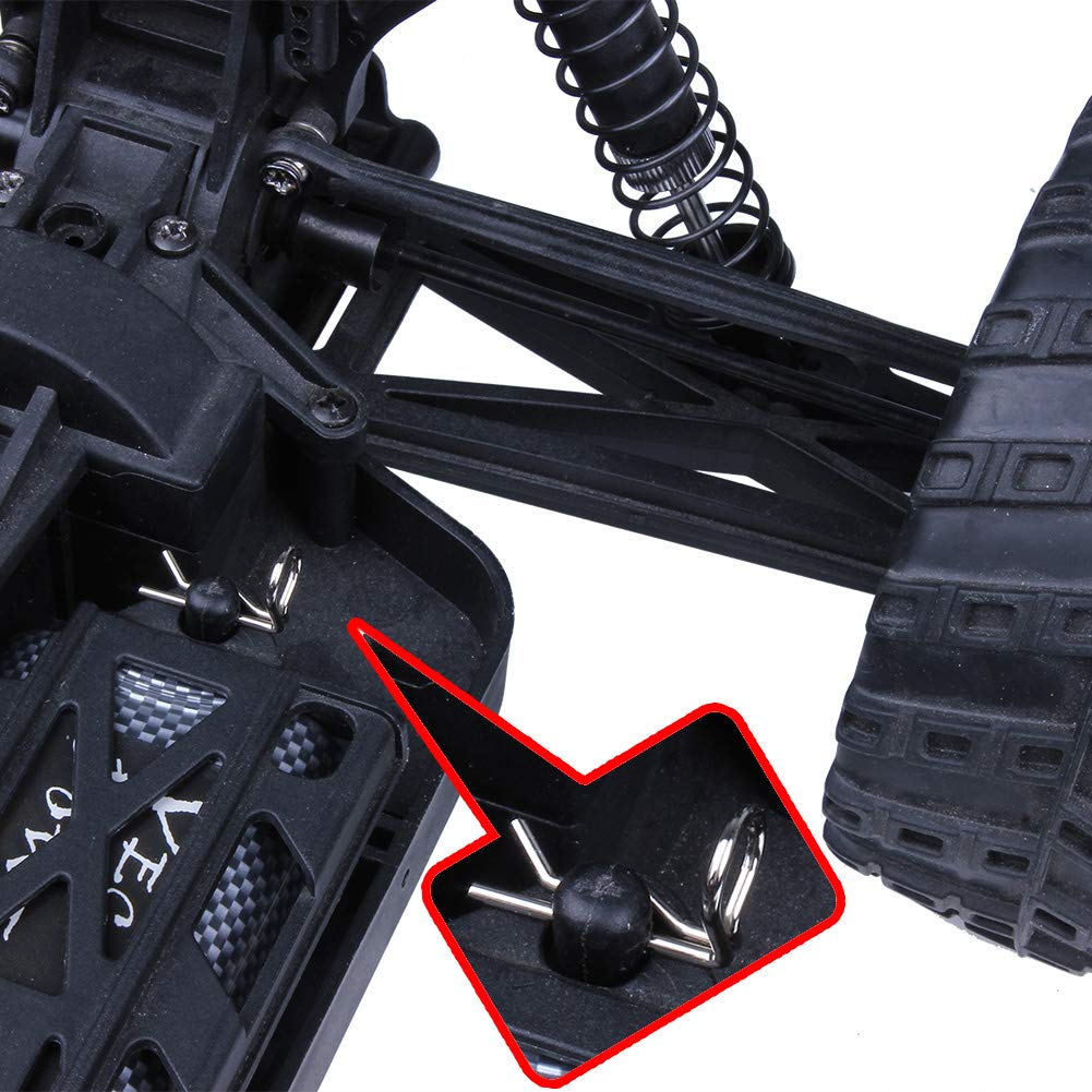 HobbyPark RC 90-Degree Angle Body Clips Bent Springy Pins for All 1/10 Scale Model Car Truck Crawler Truck (20-Pack)