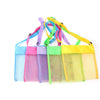 COTDINFORCA 5-PCS Colorful Mesh Beach Bags Sand Away Portable Foldable Sea Shell Bag with Adjustable Carrying Straps/Toy Storage