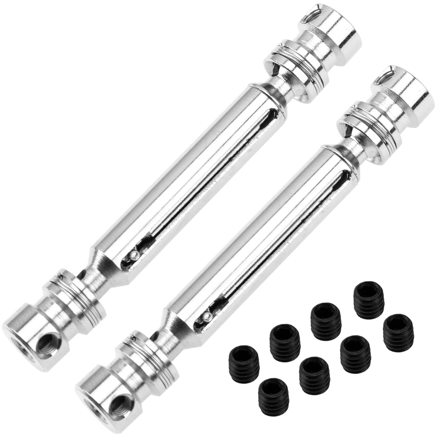 Vgoohobby 2Pack Metal Rear Drive Shaft CVD Transmission Axle Compatible with Wltoys 12428 12423 12429 FY03 FY04 FY05 JJRC Q39 Q4