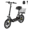 Hoverfly Z5 Electric Scooter with Seat for mature-themed 18.6Miles Range&15.5Mph Power by 400W Motor 14 Pneumatic Tire&Height Adjustable Seat Foldable Commuter Scooter with Phone Holder Hook&Carry Basket