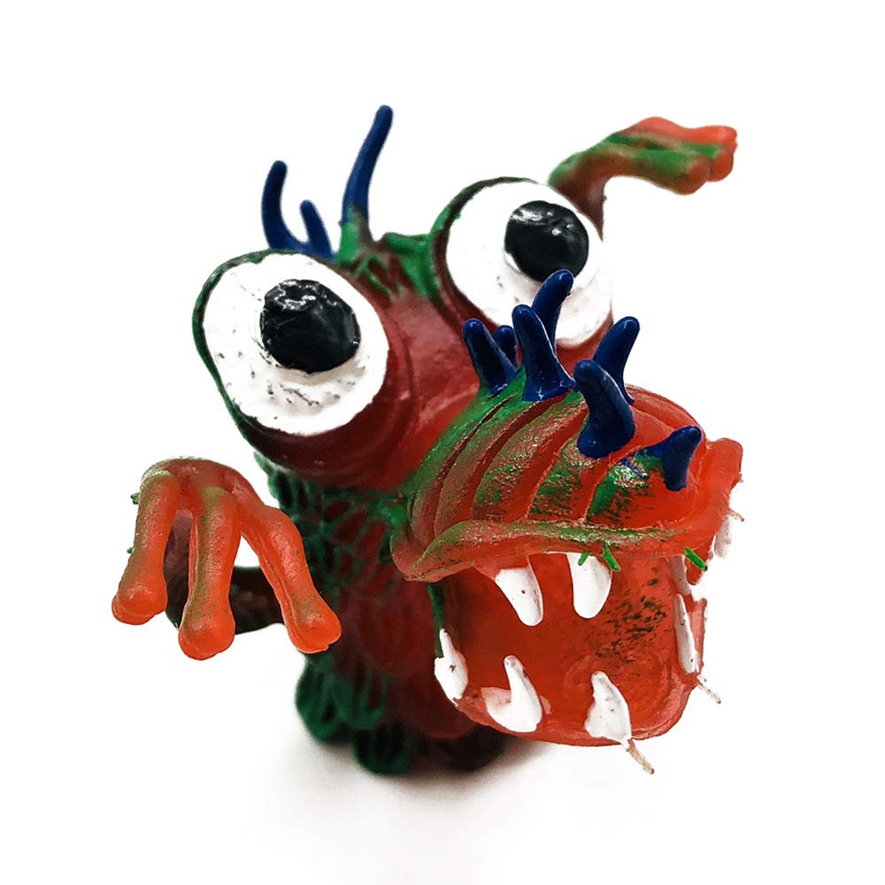 Christoy Monster Finger Puppet 5 Pieces Cartoon Silicone Scary Monster Toys 1.3 Inch Per Finger Puppet For Kids Boys And Grils