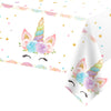 Daiuni 1Pcs Unicorns Party Tablecloths For Birthday Party Decoration, Plastic Disposable Rectangle Party Table Covers For Kids G