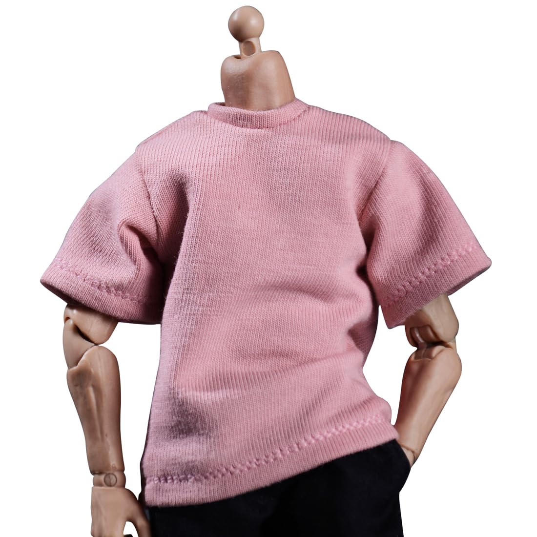 Meetoget 1/12 Scale Male Figure Doll Clothes Daily Sports T-Shirt Action Figure Relax Pu002Us,Red