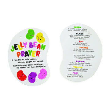 Plush Jelly Beans with Prayer Card - Set of 12 Plushies - Easter Stuffed Animal Toys and Religious Basket Fillers