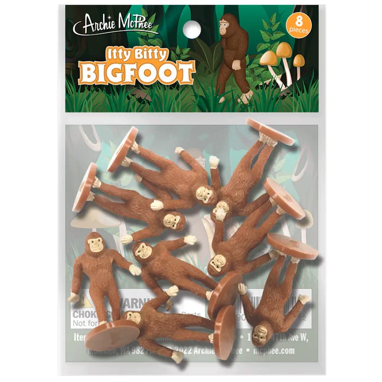 Accoutrements Archie Mcphee Itty Bitty Bigfoot 8 Pack
