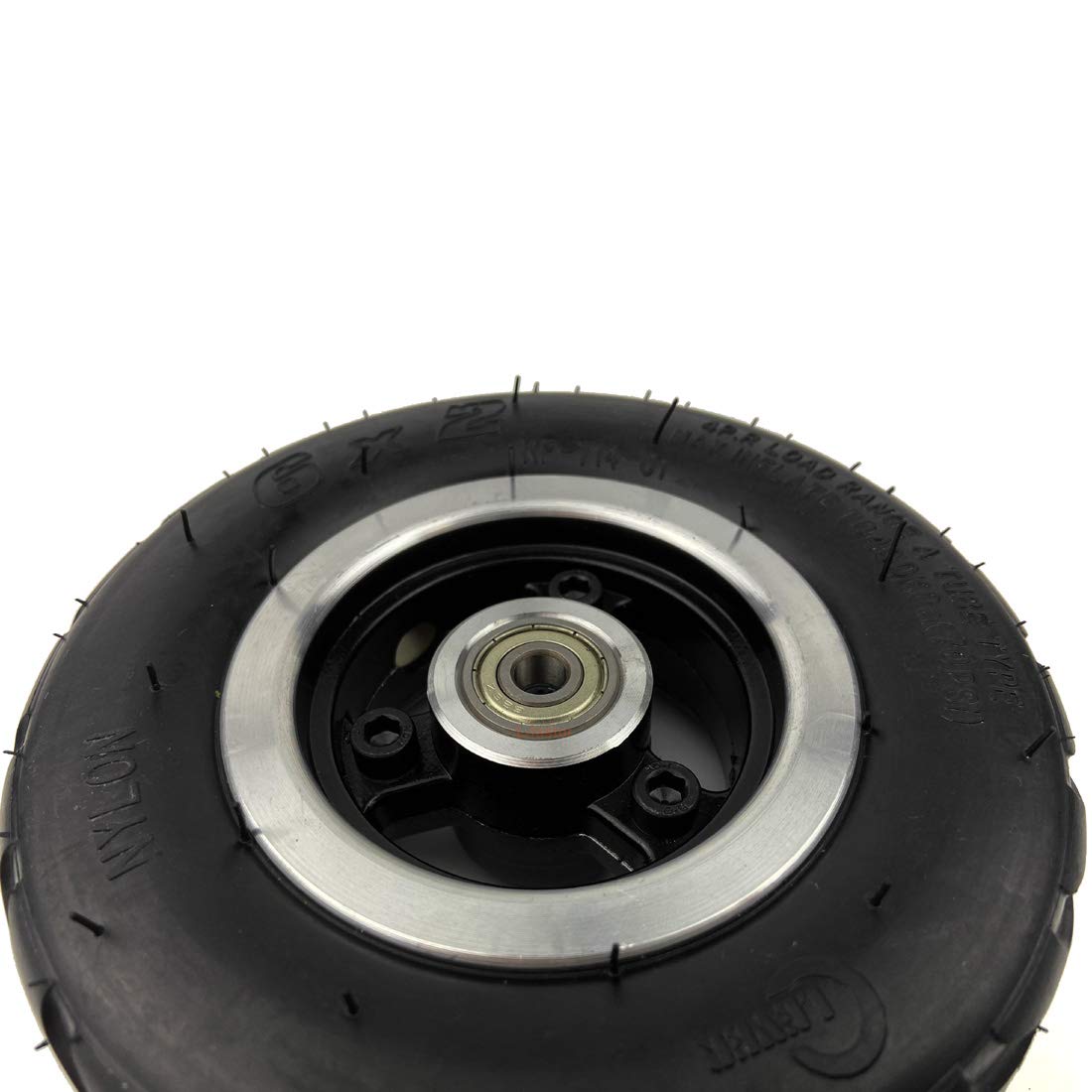 6 Inch Scooter Wheel 6X2 Wheel With Air Tire Or Solid Tire Metal Hub With 608 Bearings 8Mm Axle Hole Trolley Cart Wheel (Solid W