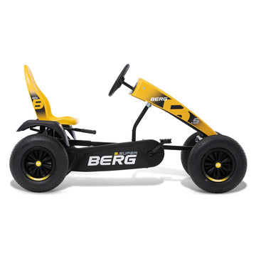 BERG Pedal Kart with XL Frame B.Super Yellow BFR | Childrens Vehicle, Pedal car with Adjustable seat, with Freewheel, Children