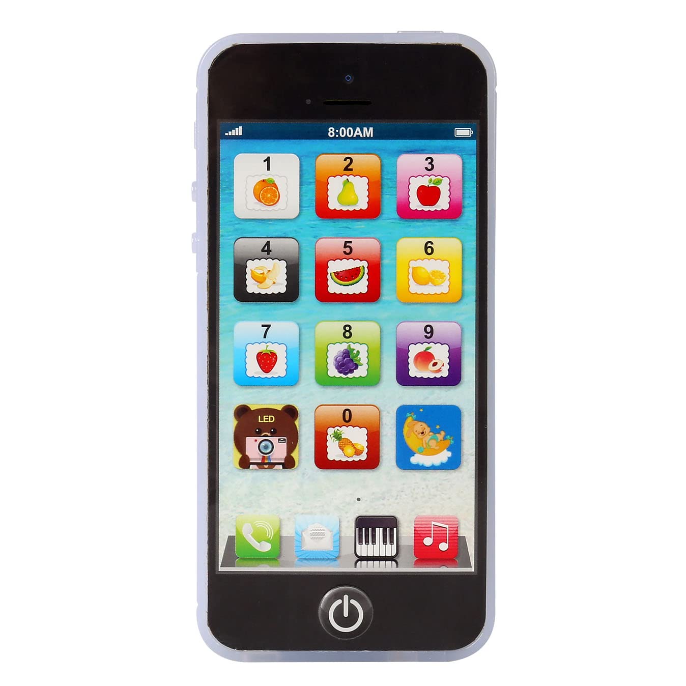 Cooplay Yphone 1:1 Music Phone Toy Y-Phone Animal Touch Screen Phone Learning Fruits English Educational Mobile Study Best Gift