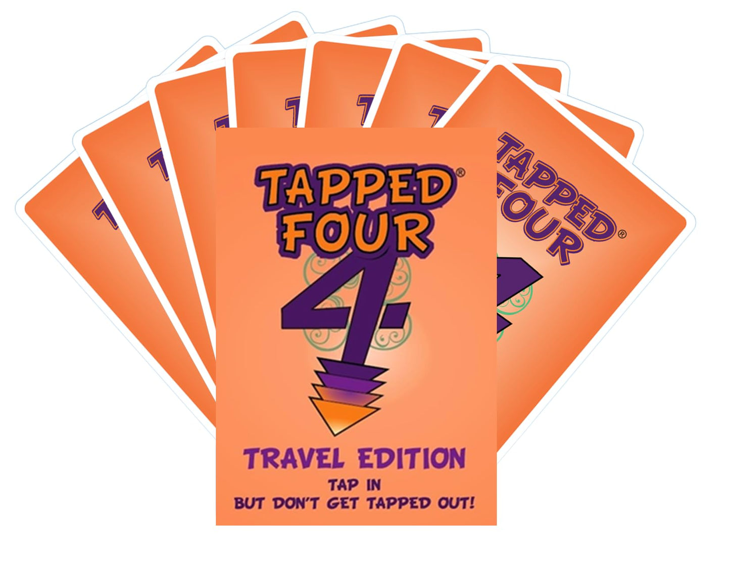 Tapped Four Travel Edition Card Game - 2 To 6 Players - Extra Tap Cards - Strategy, Luck, Laughter, Fun - Family And Friends