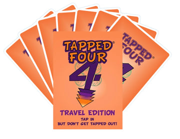 Tapped Four Travel Edition Card Game - 2 To 6 Players - Extra Tap Cards - Strategy, Luck, Laughter, Fun - Family And Friends
