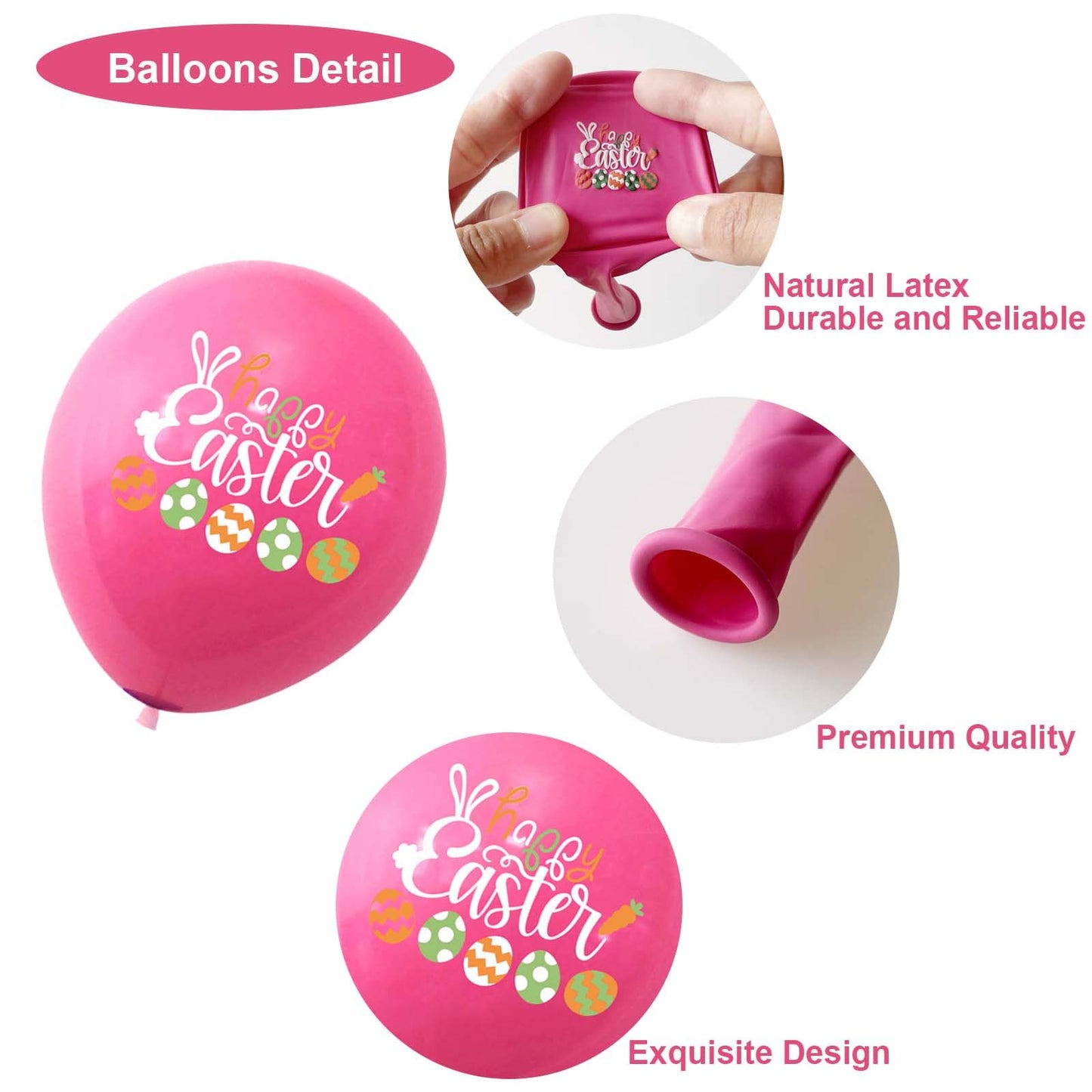 Hadckja Easter Balloons Easter Decoration 12 Inch Easter Latex Balloons For Easter Themed Latex Balloons Party Balloons For Part