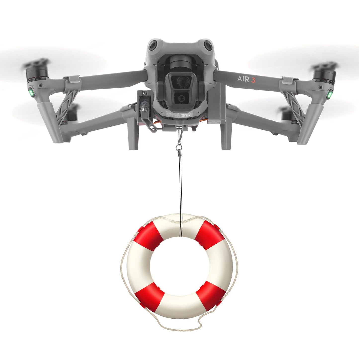 BRDRC AIR 3 3S Airdrop System with Landing Gear - Fishing Bait Clip Delivery for DJI Mavic AIR 3, Size: 3.46*3.77*