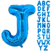 TONIFUL 40" Blue J Foil Letter Balloon - Giant Alphabet Decoration for Birthday, Graduation, Anniversary, New Year Party Supplies