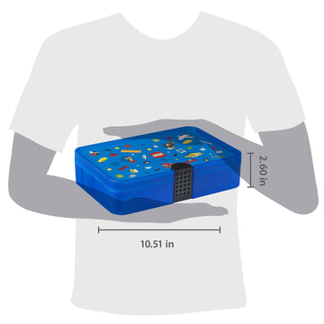 Room Copenhagen, Lego Sorting Box - Brick Storage With Organizing Dividers - Iconic Blue