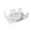 Gse Games & Sports Expert 2-Deck Revolving Canasta Card Holder Tray, Dual Deck 360 Rotating Playing Card Tray, Swivel Cards Hold