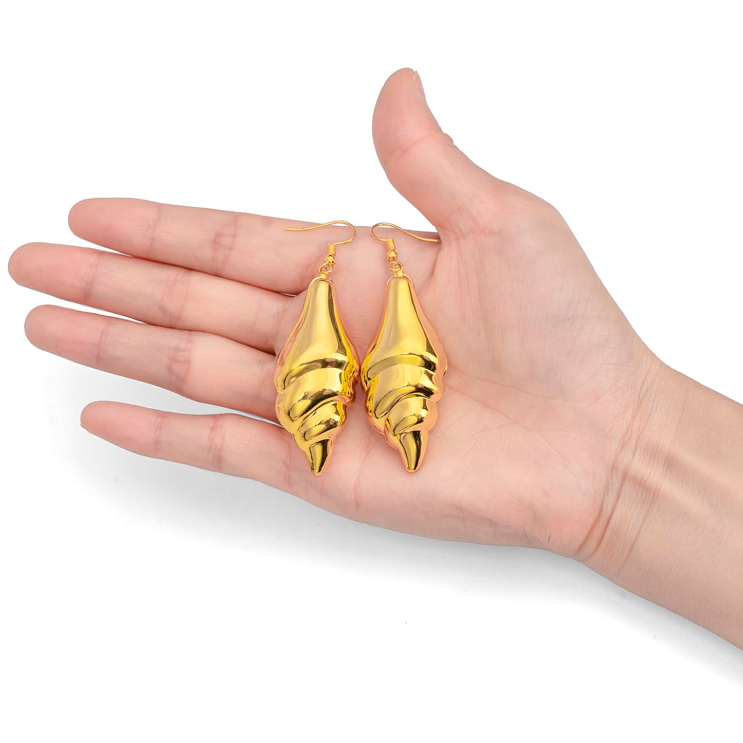CozofLuv Seashell Necklace and Earings for Role Play (Gold)