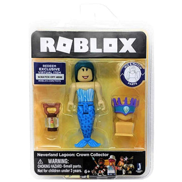 Roblox Gold Collection Crown Collector Mermaid Figure Pack with Exclusive Virtual Item Code - Multi-color, Model 19827, Plastic