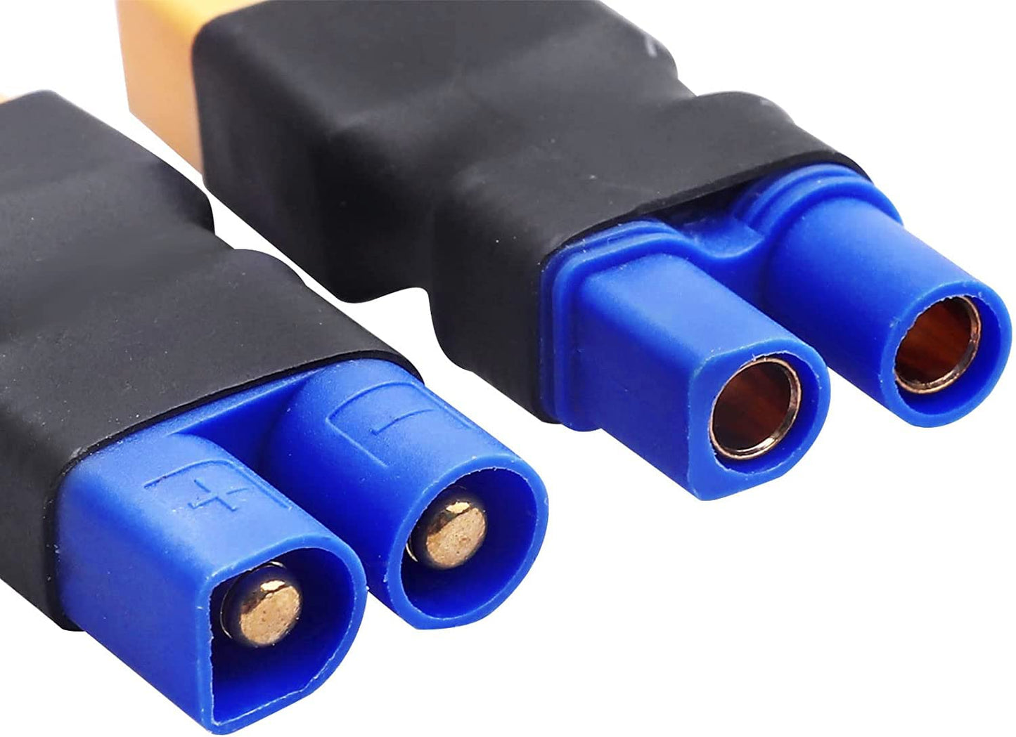 Yowoo 2 Pairs No Wires RC Connector XT60 XT-60 to EC3 Style Male Female Connector Adapter for RC FPV Drone Car Lipo NiMH Battery