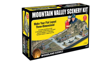 Woodland Scenics Mountain Valley Scenery Kit - Plaster Material, Multi-Color, Model WOOS928