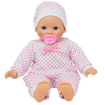 14 Inch Soft Body Caucasian Baby Doll - Newborn Dolls For Girls With Doll Pacifier