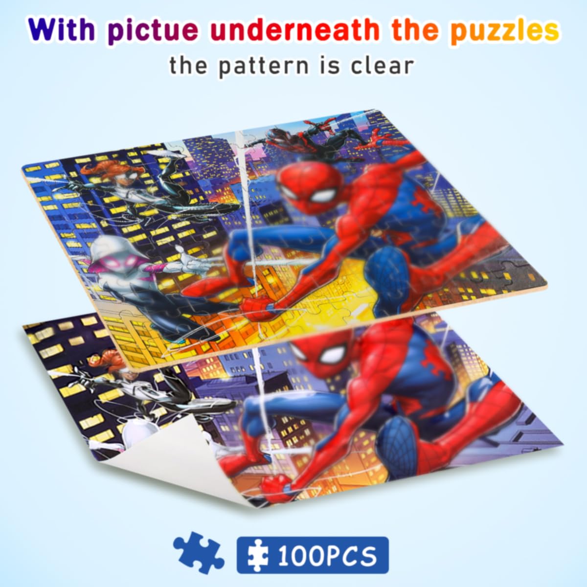 Puzzles For Kids Ages 4-8,Kids Puzzles In A Metal Box,Cool Toys Puzzles,Children Boys Girls Learning Educational Puzzles,100 Pie