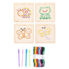 ATORSE Wooden Lacing Toy Embroidery Puzzle Montessori Toy Boys Girls Preschool Butterfly