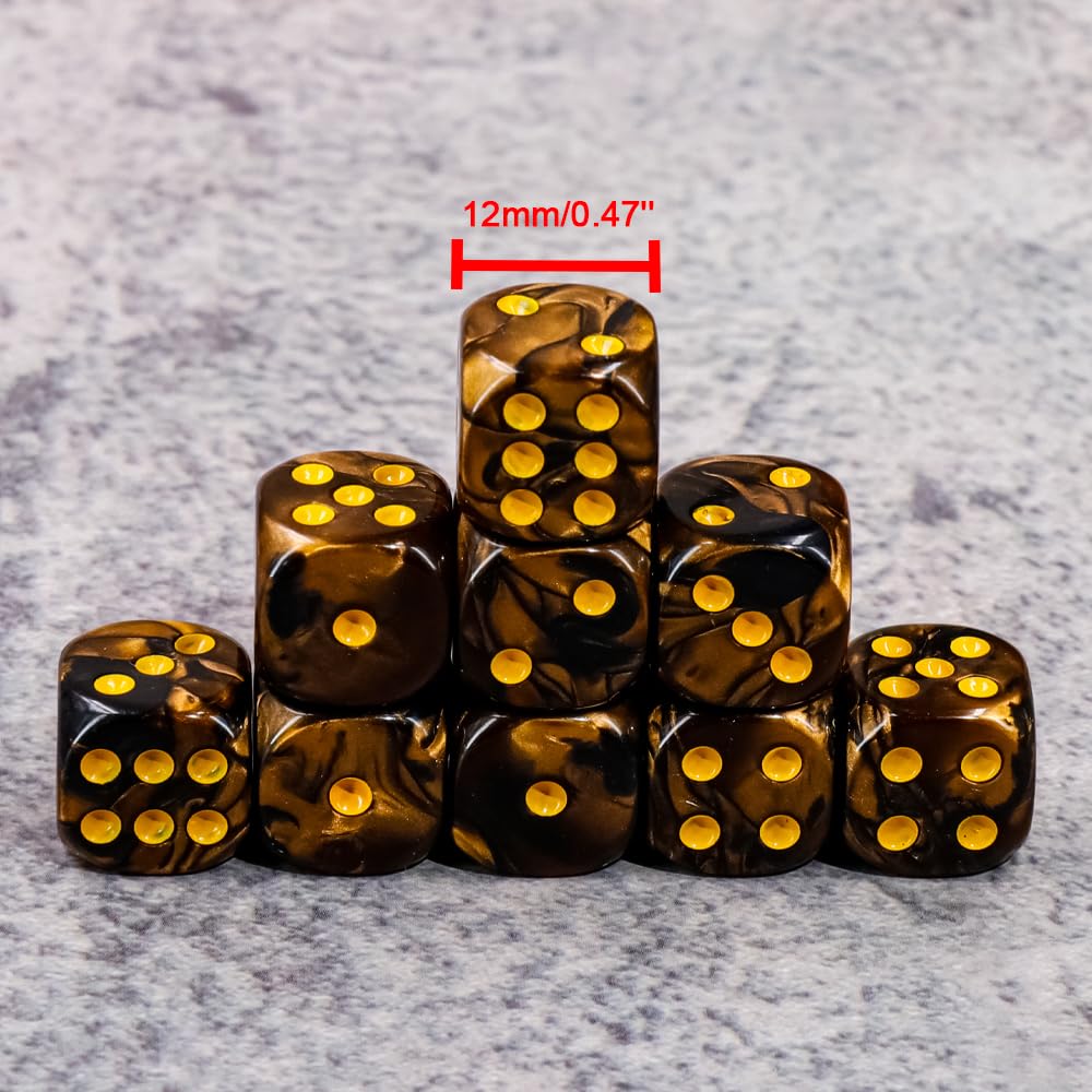 36 of Pack 12MM 6 Sided MINI Dice Set,Two Colours D6 Game Dice Set, 6 Sided Standard Dices for Yahtzee, Bunco or Teaching Math,w