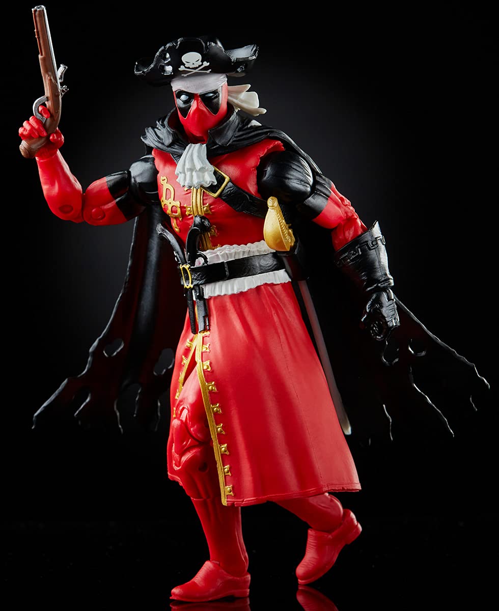 Marvel Hasbro Legends Series 6-Inch Deadpool Collection Deadpool Action Figure (Pirate) Toy Premium Design And 3 Accessories
