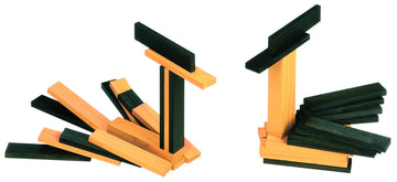 Kapla 40 Squares Green - Wooden Construction Set - 40 Green Colored Building Planks - For Ages 3+