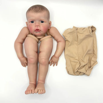 TERABITHIA 24Inches Hand Draw Hair Already Painted Kits Realistic Reborn Baby Doll Parts with Detailed Painting Veins Lifelike N