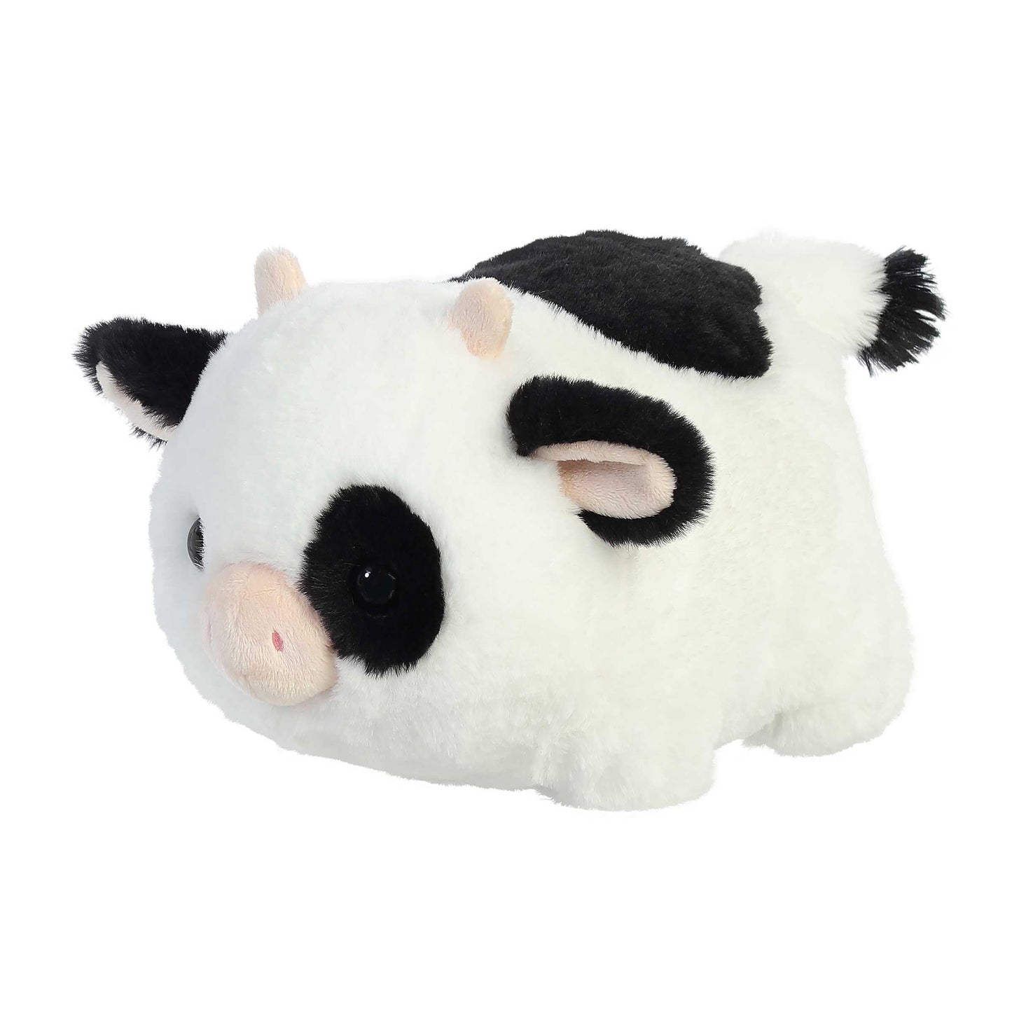 Aurora® Tutie Cow Stuffed Animal - White 10" - Medium Polyester Plush - Comforting Cuddles and Playful Companion