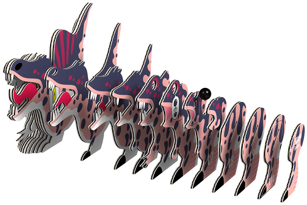 Eugy Spinosaurus Dinosaur 3D Puzzle, 24 Piece Eco-Friendly Educational Toy Puzzles For Boys, Girls & Kids Ages 6+