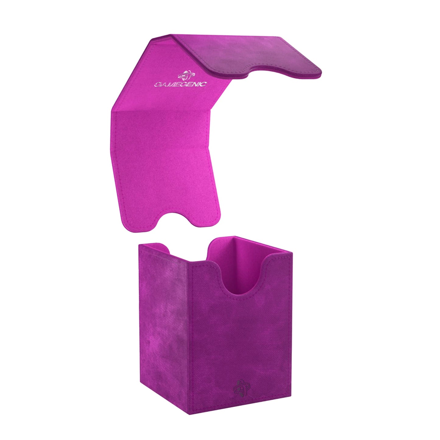 Squire 100+ Xl Convertible Deck Box | Card Storage Box With Removable Cover Clips | Holds 100 Double-Sleeved Cards In Extra Thick Inner Card Sleeves | Purple Color | Made By Gamegenic (Ggs20101Ml)
