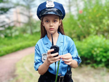 Kidin Police Officer Costume For Kids Cop Costume For Girls Police Dress Up Halloween Cosplay Birthday Gift