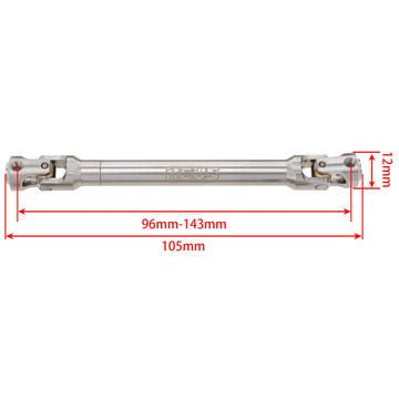 Meus Racing Universal Driveshaft For Scx10 Scx10 Ii Wraith Trx4 1/10 Rc Crawler Upgrades Parts, 96-143Mm