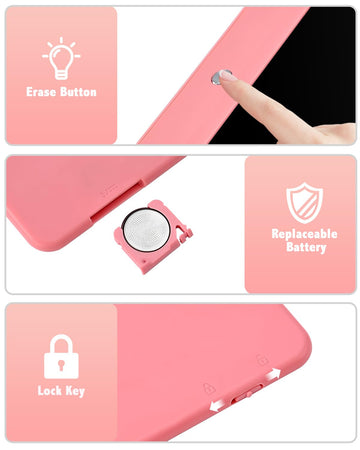 Lcd Writing Tablet For Kids, 10 Inch Doodle Board Electronic Drawing Tablet Drawing Pad, Learning Toys Christmas Birthday Gifts